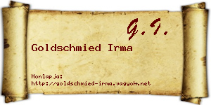 Goldschmied Irma névjegykártya