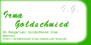irma goldschmied business card